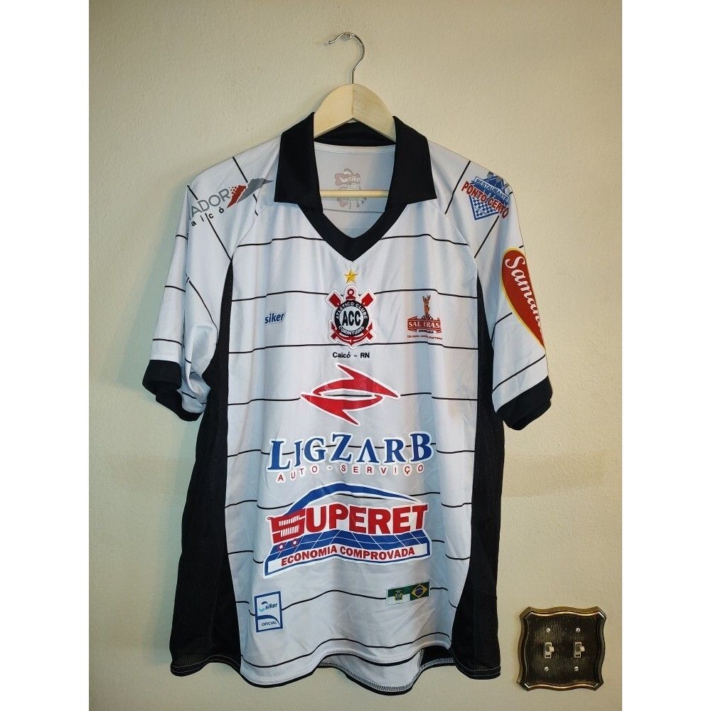 Men's Siker Oficial Corinthians Fernando Diniz White Jersey with Patches Size L
